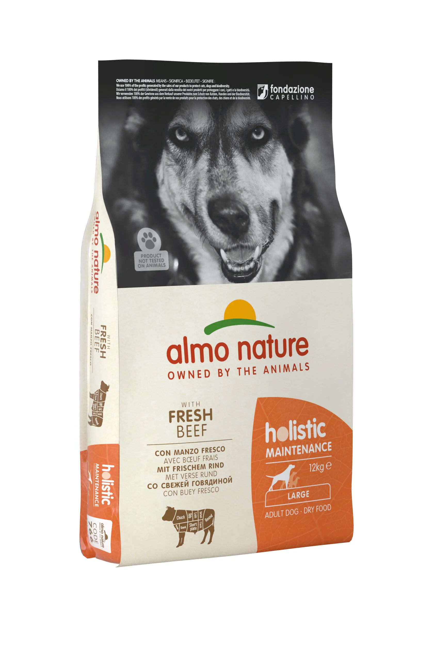 Almo Nature Holistic - Adulte Grande Race Bœuf Frais - Sac 12 Kg