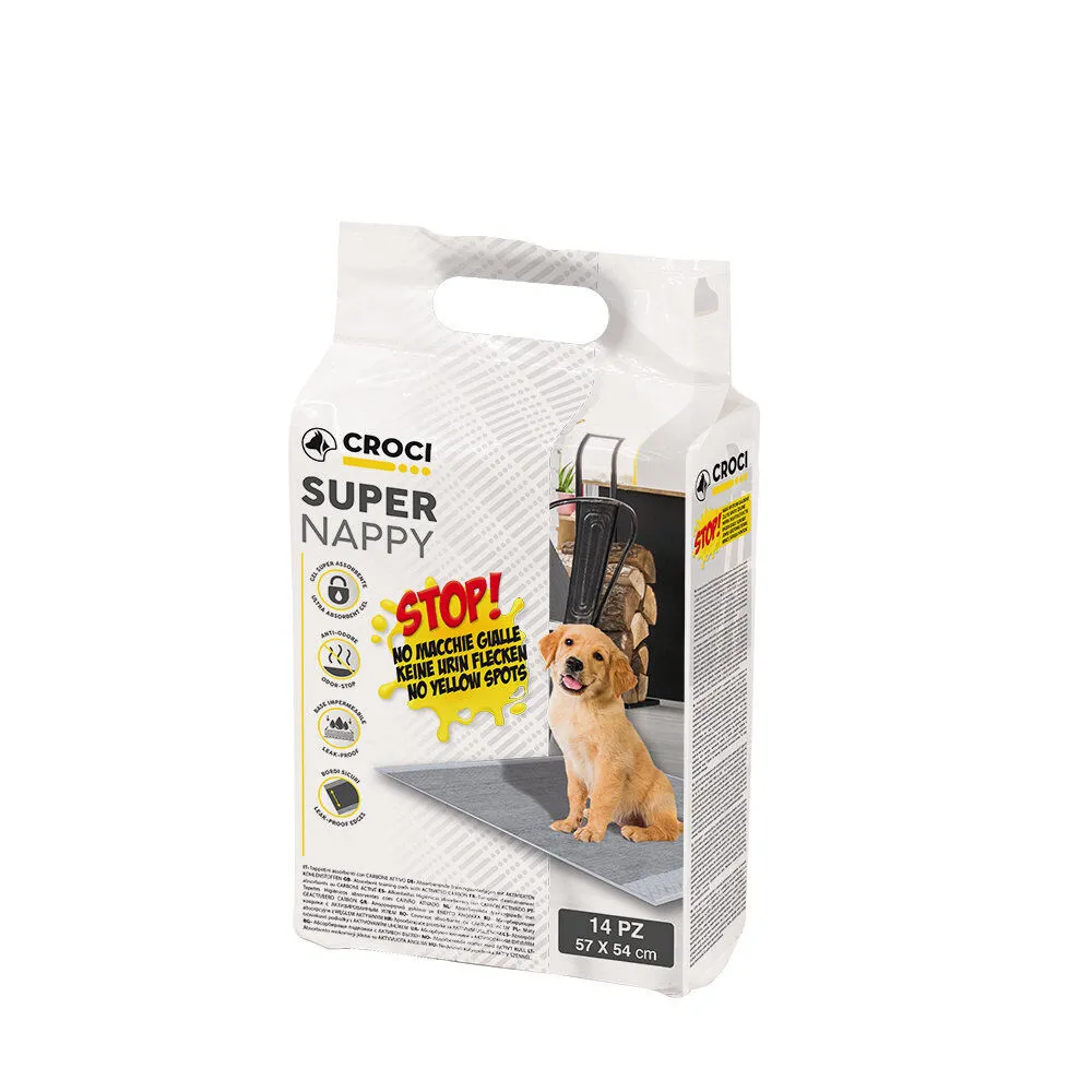 Croci - Tapis Hygiénique Super Nappy Charbon Actif pour Chiot