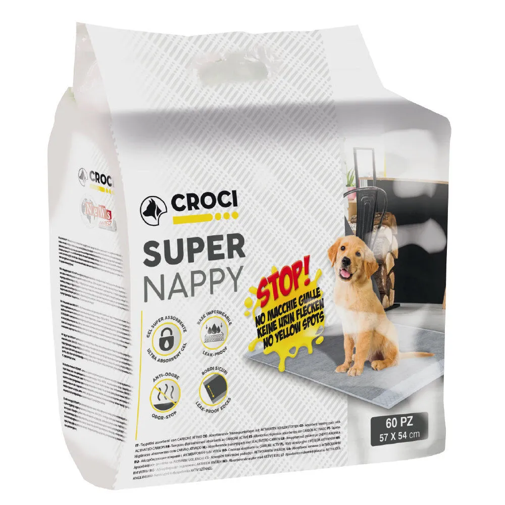 Croci - Tapis Hygiénique Super NAPPY Charbon Actif (x40)