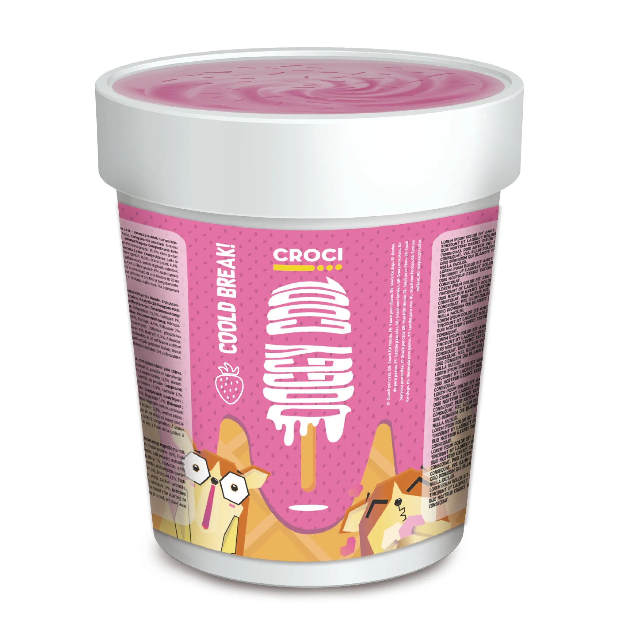 Croci - Glace Doggycool à la Fraise pour Chiens