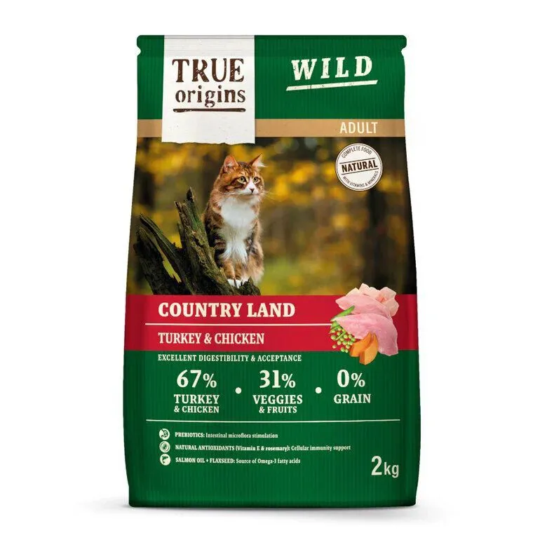 True Origins Wild - Croquettes Poulet & Dinde pour Chats Adultes