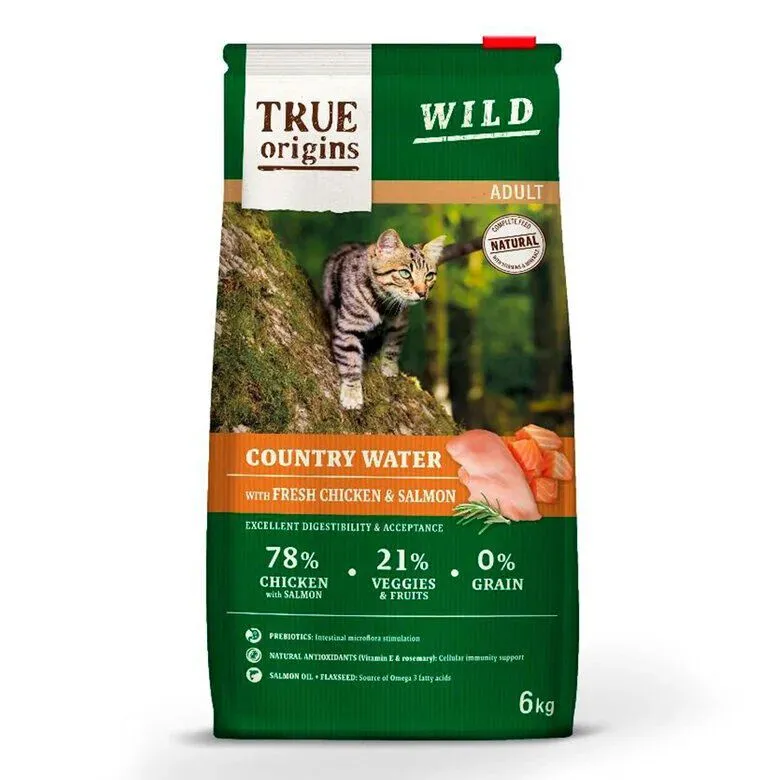 True Origins Wild - Croquettes Poulet & Saumon pour Chats Adultes