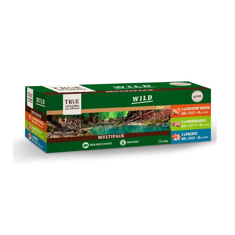 True Origins Wild - Multipack de Pâtées pour Chats Adultes - 6x100G