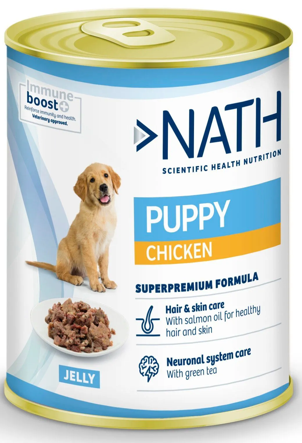 Nath - Pâtée Poulet Saumon Chiots - 400g