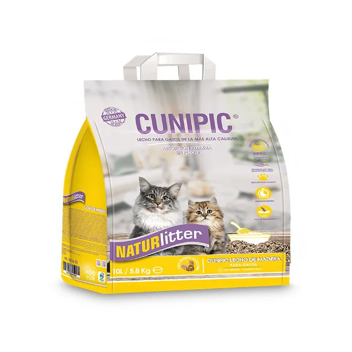 Cunipic - Litière Végétale en Granulé Naturlitter pour Chats - 10L