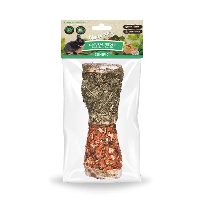 Cunipic - Friandises Naturaliss Rouleauaux Herbes et Légumes pour Rongeurs - 350g