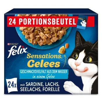 Felix Sensations Gelées 24 x 85 g Variété de saveurs aquatiques