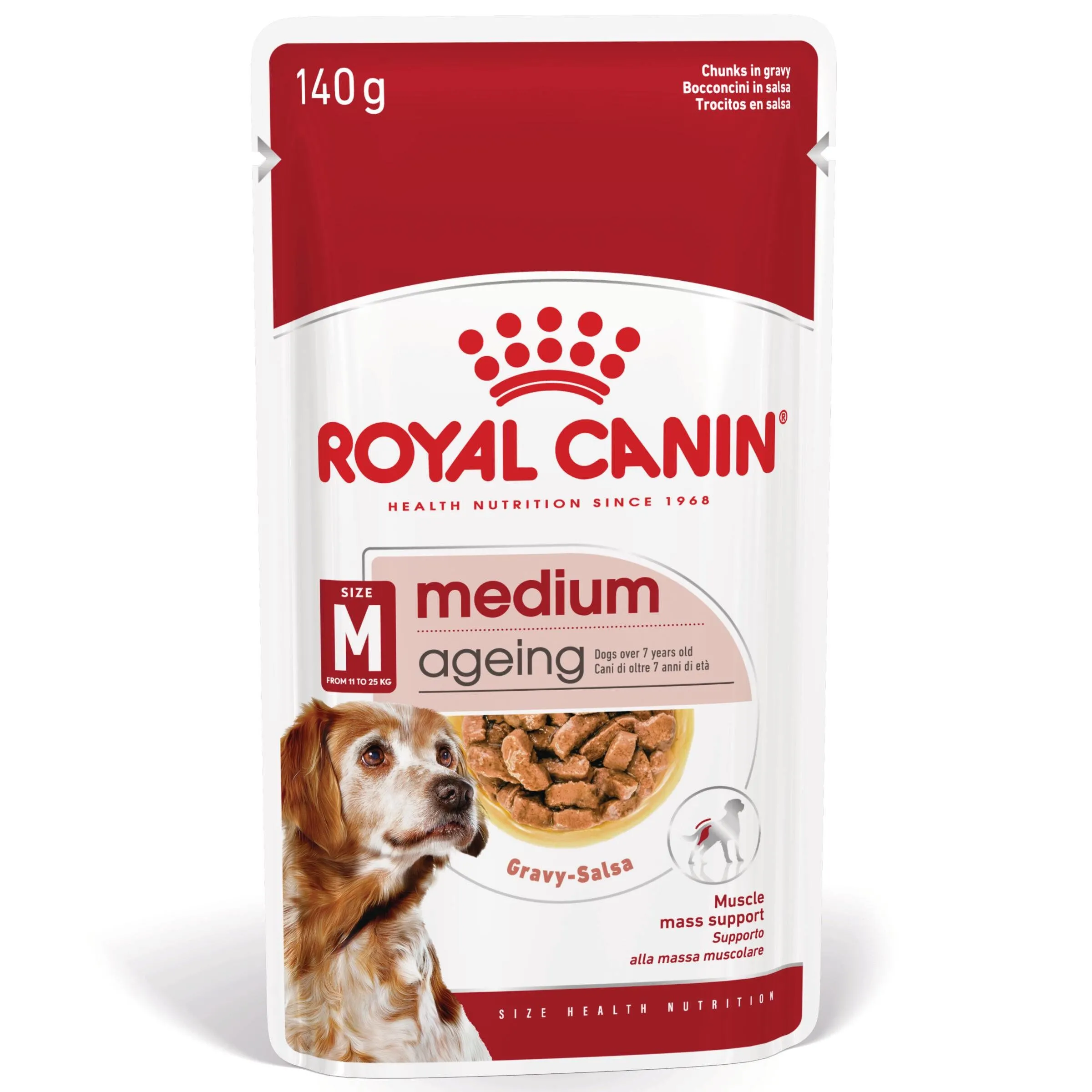 ROYAL CANIN - SACHET FRAICHEUR MEDIUM AGEING 10+ en sauce POUR CHIENS SENIORS - 10x140g