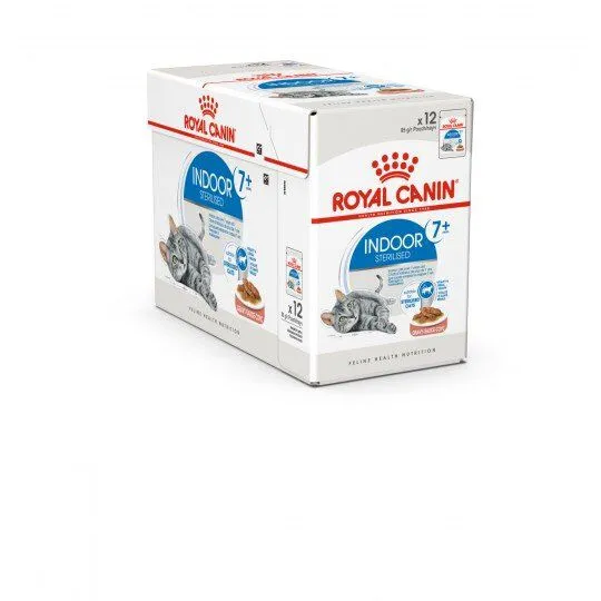 Royal Canin - Sachets Indoor 7+ en Sauce pour Chat - 12x85g