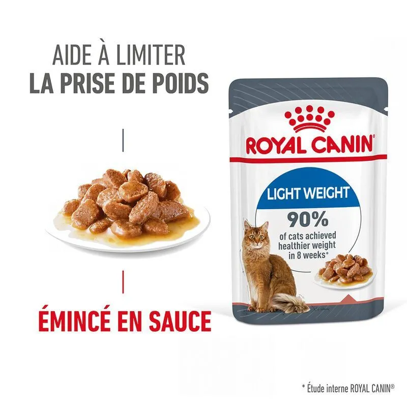 Royal Canin - Sachet Ultra Light en Sauce pour Chat - 12x85g