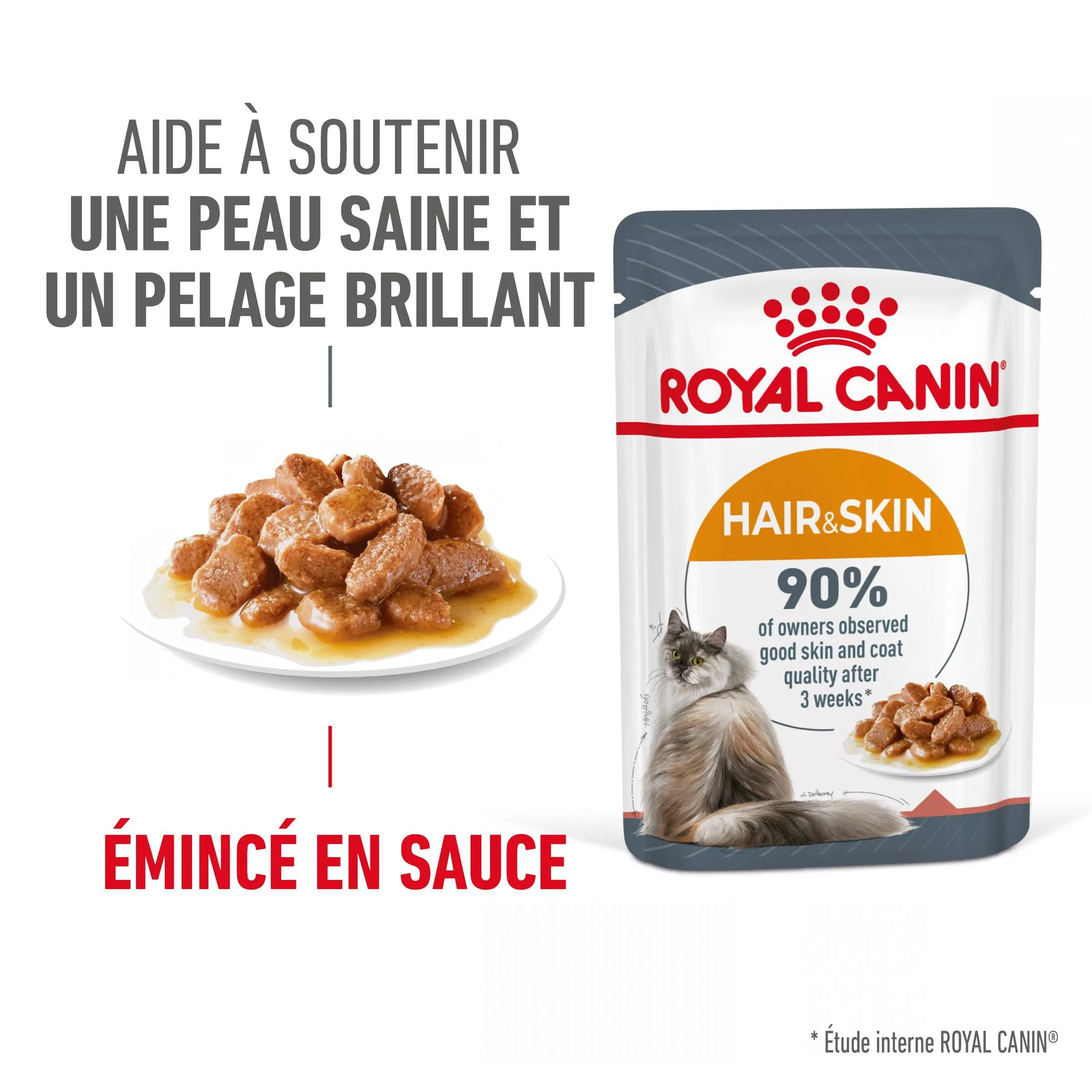 Royal Canin - Sachets Hair&Skin Sauce pour Chat - 12x85g