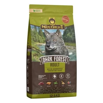 WOLFSBLUT Nourriture humide pour chien adulte Dark Forest avec gibier et patate douce 12,5 kg