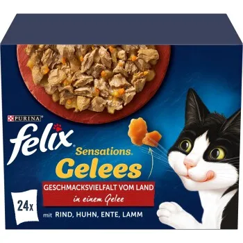 Felix Sensations Gelées 24 x 85 g Variété de saveurs du pays