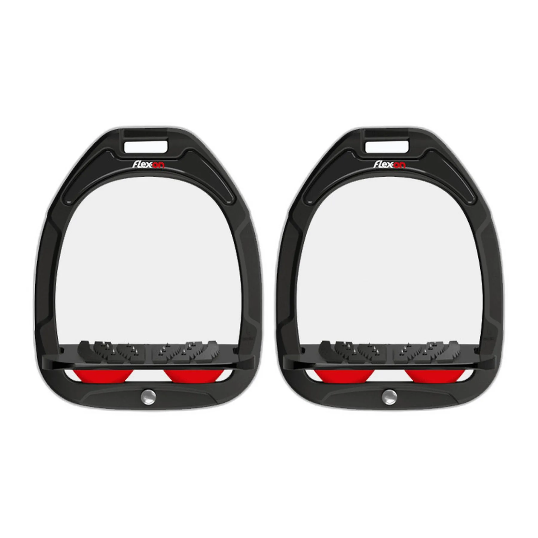 Étriers aluminium Incliné Grip Noir/Noir/Rouge