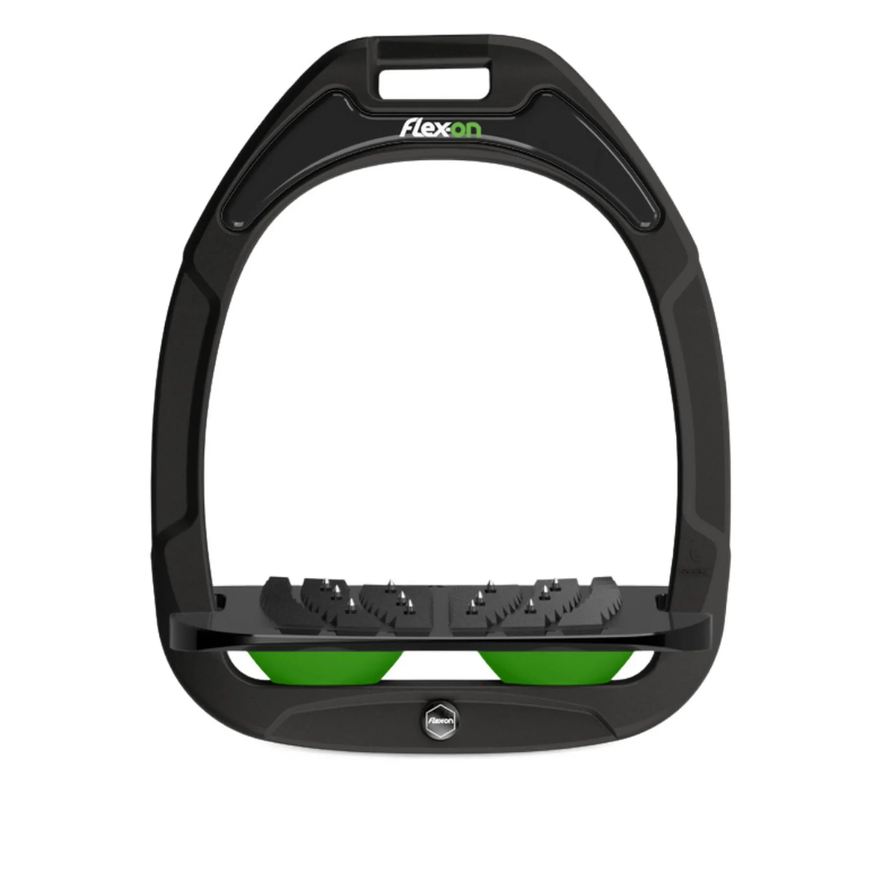 Étriers aluminium Incliné Grip Noir/Noir/Vert
