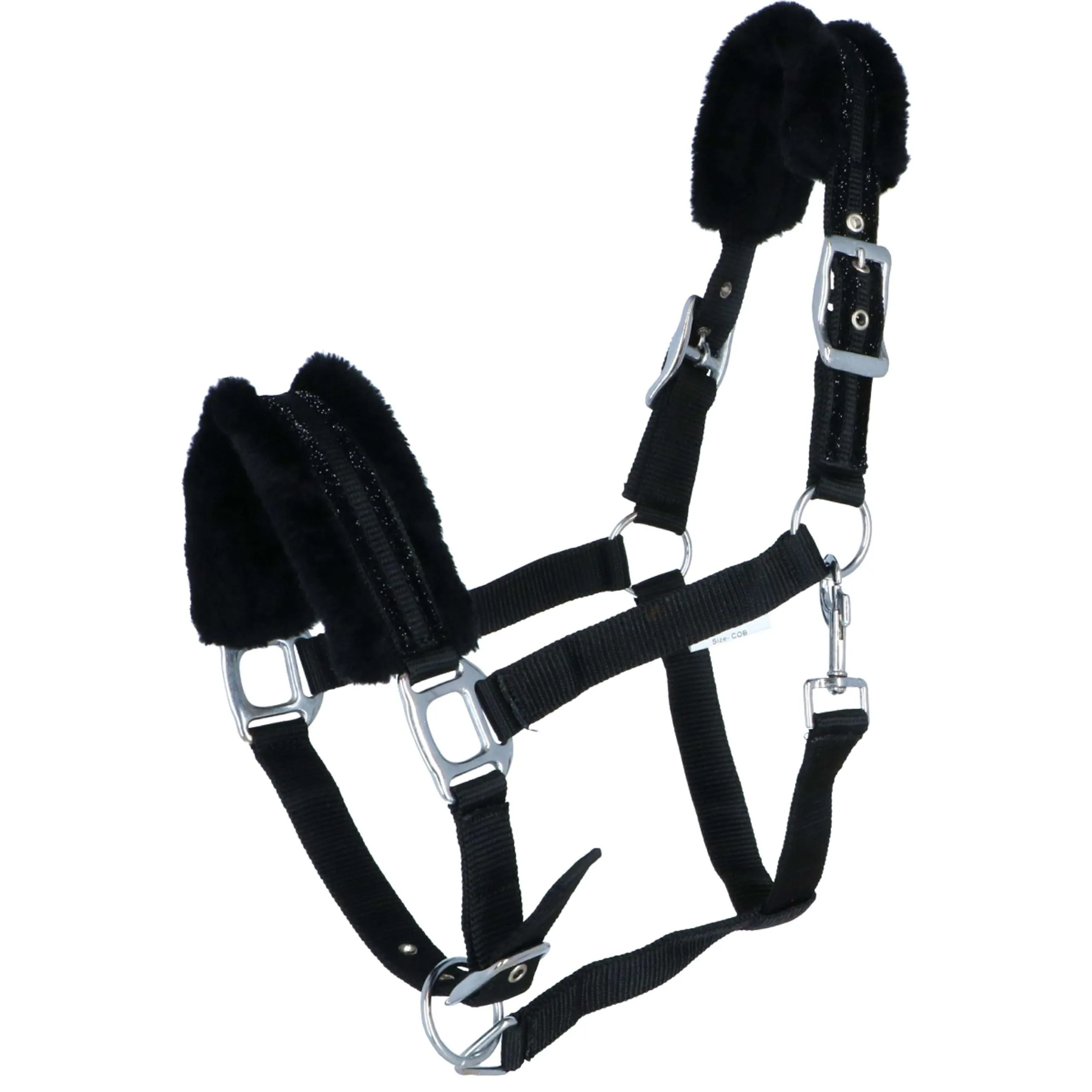 HKM Licol Glitter Nylon Doublure Polarfleece Noir