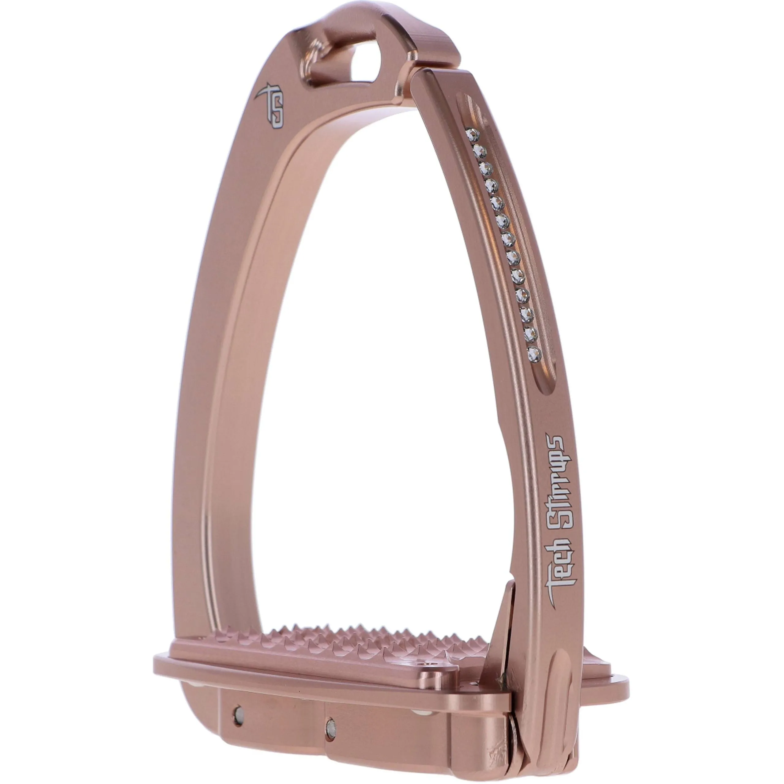Tech Stirrups Étriers Venice Sloped Swarovski Dressage Or rose