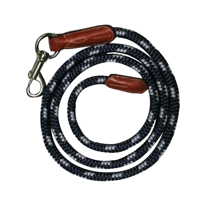 Antarès Sellier - Longe cuir et corde havane / marine