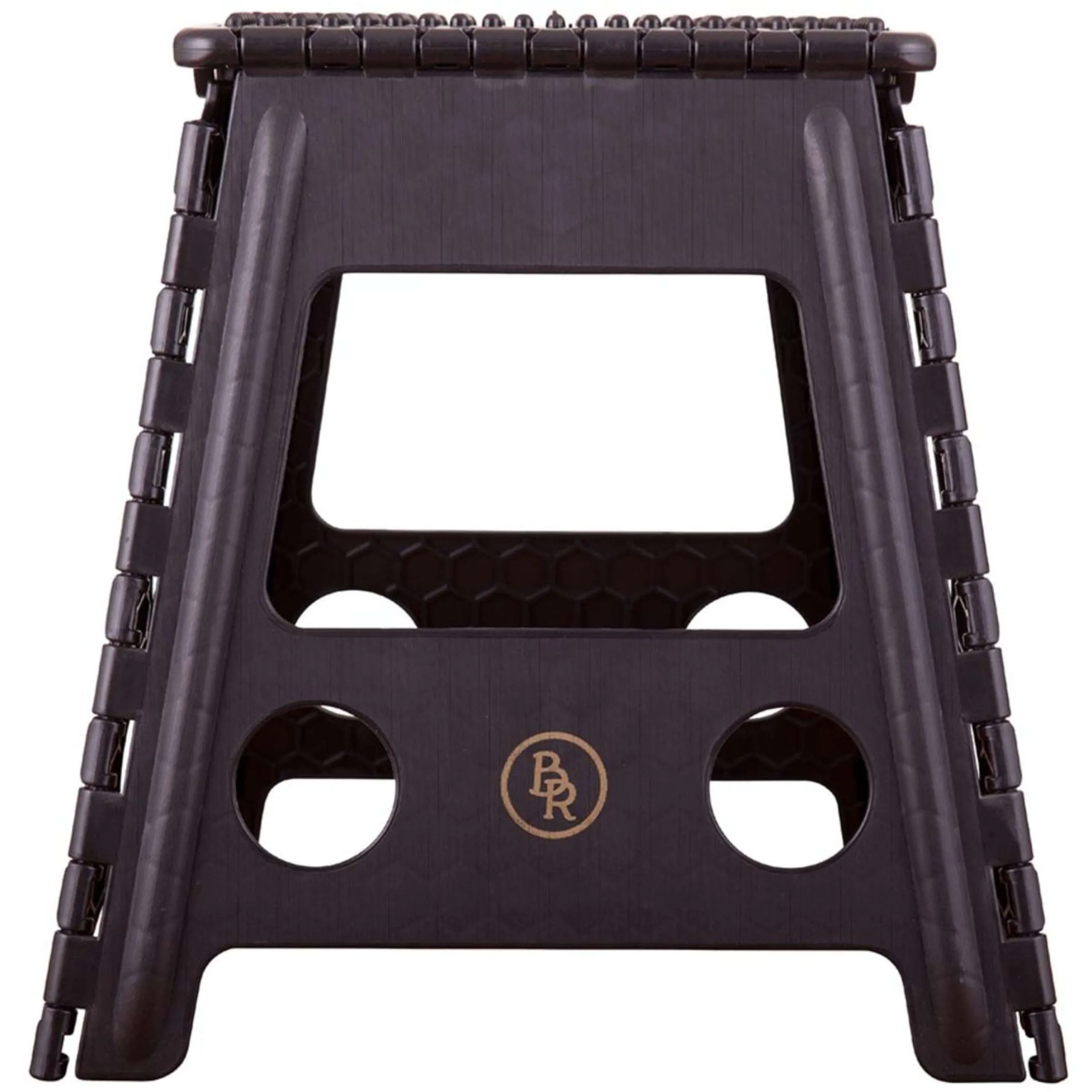 BR Tabouret/Marche-Pied Plastique Dépliable Noir