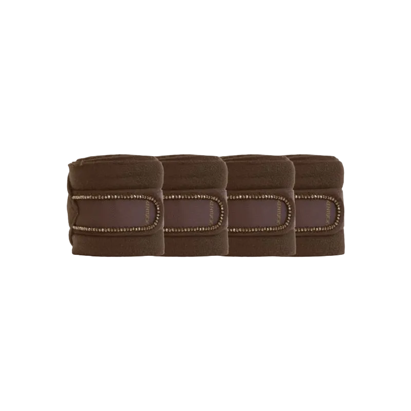 Kentucky Horsewear - Bandes de polo pearls marron (x4)