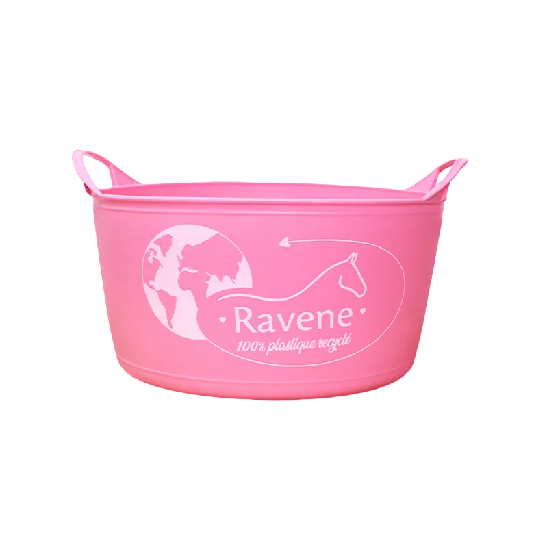 Ravene - Seau rose avec poignées 15L