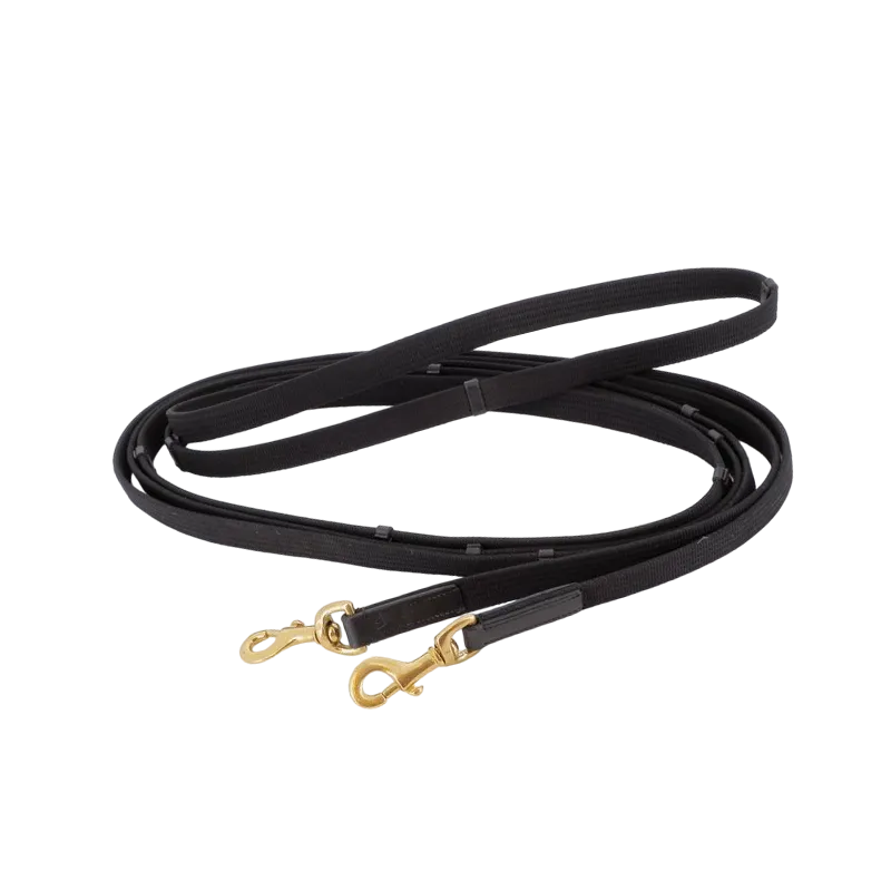 Canter - Rênes allemandes tissu Noir