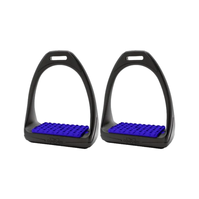 Compositi - Étriers Soft reflex Noir/ Bleu roi
