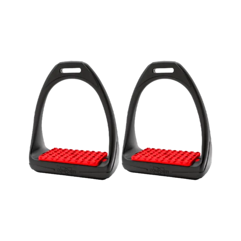 Compositi - Étriers Soft reflex Noir/ Rouge