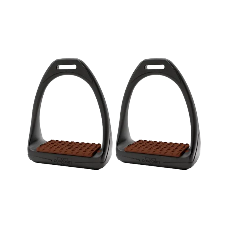 Compositi - Étriers Soft reflex noir/ marron