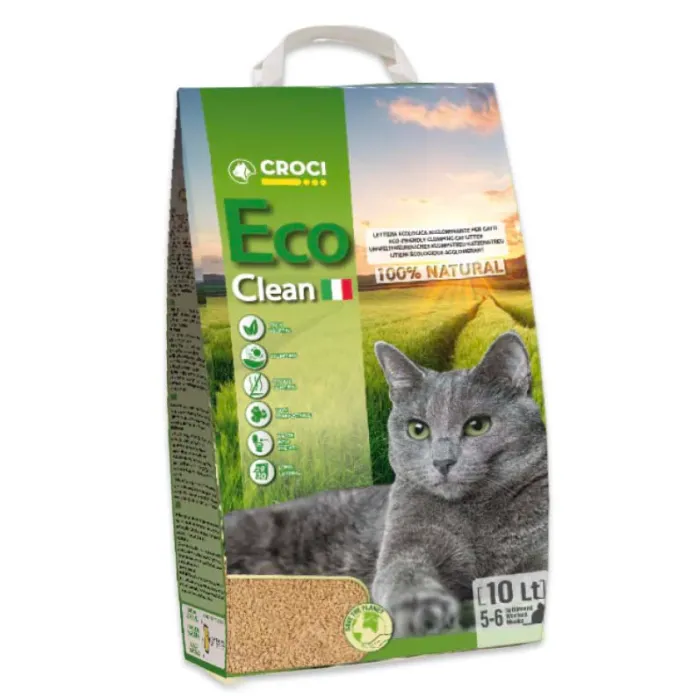 Croci Eco Clean Litière Végetal pour Chats 10l