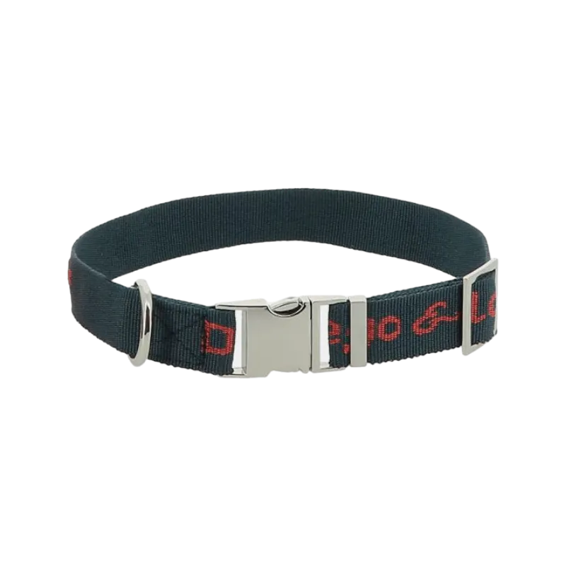 Diego & Louna - Collier nylon gris anthracite