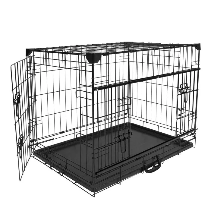 Cage Fer Ninja Edition Avec Porte Coulissante 107x71x79 Cm Noir