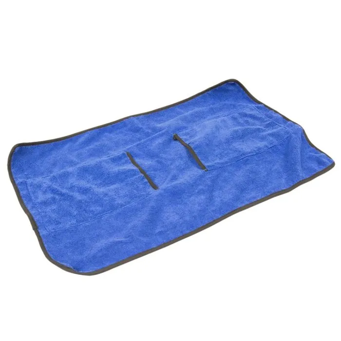 Duvoplas Serviette de Bain pour Chien en Microfibre Bleu 100x70cm