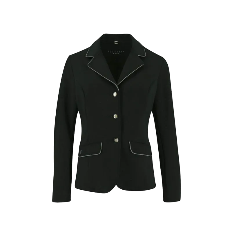 Equithème - Veste de concours Soft Classic Homme noir/ passepoil gris