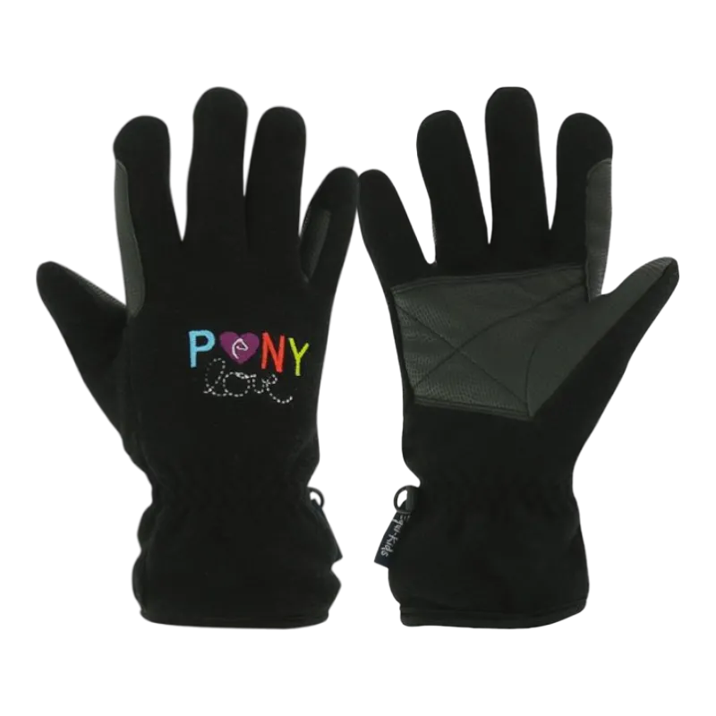 Equithème - Gants pony love noir