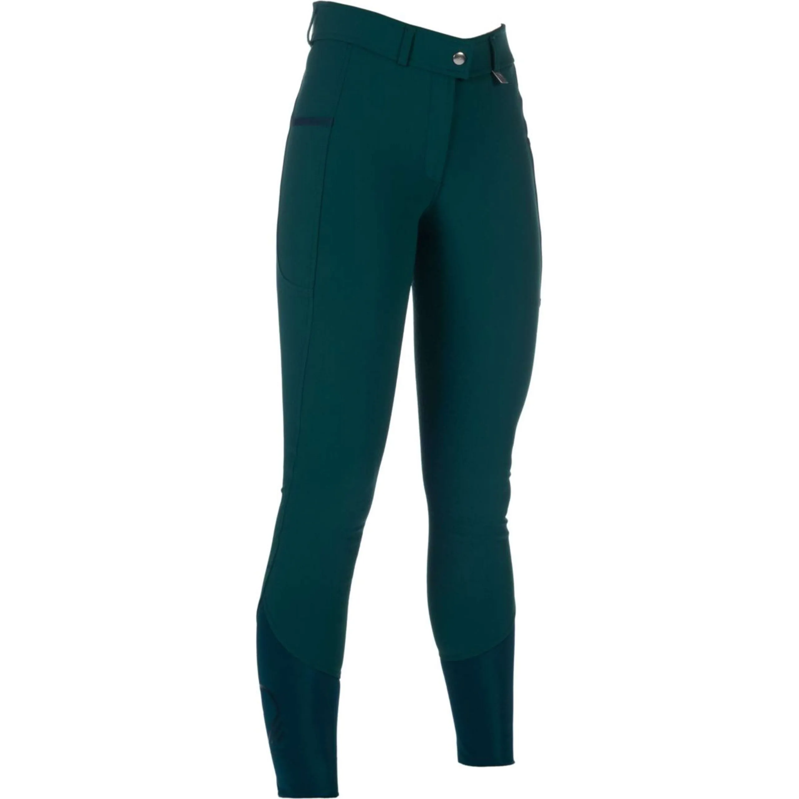 HKM Pantalon d'Équitation Livigno Lauria Garelli Full Grip Vert Foncé