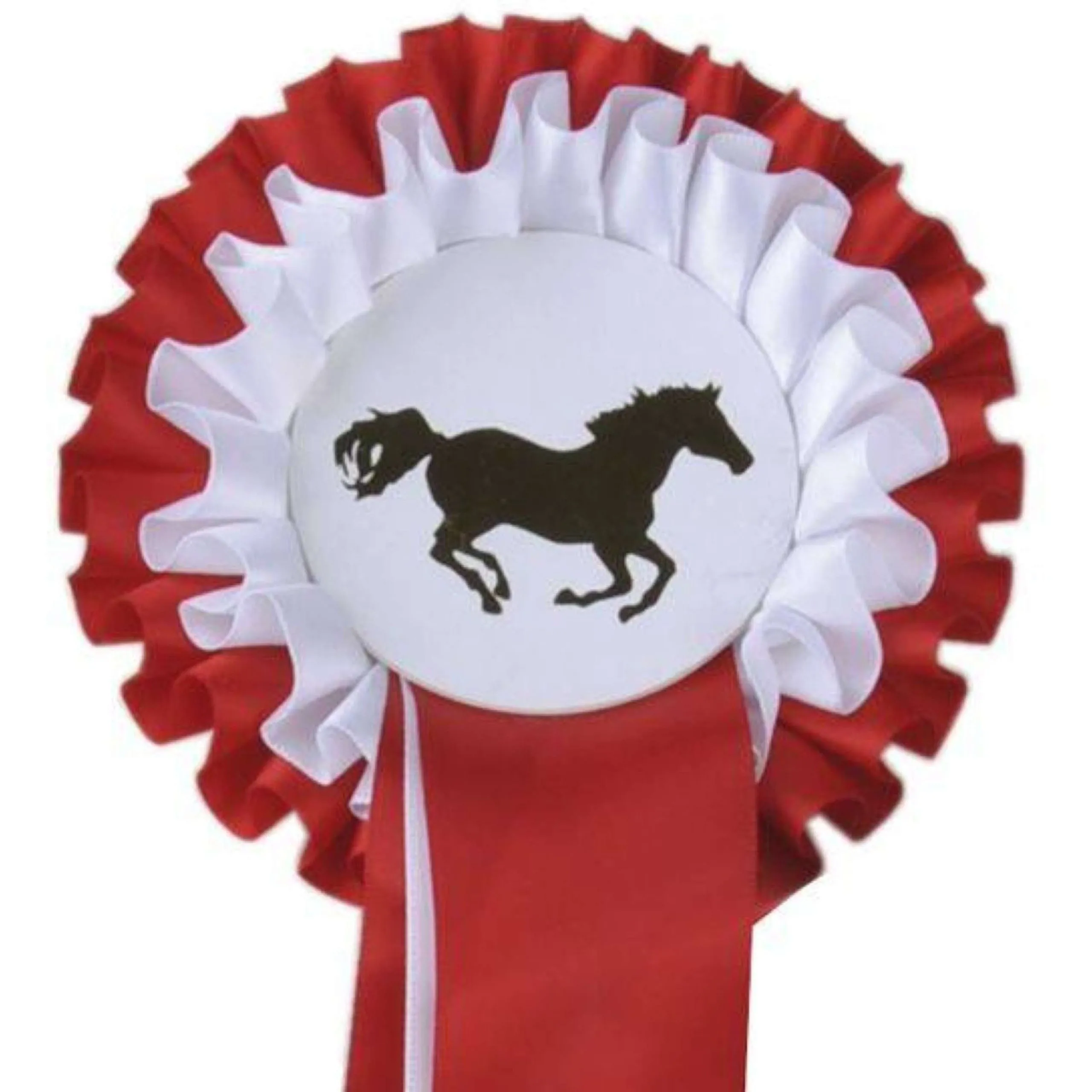 HKM Rosette 2 Couches Rouge/Blanc