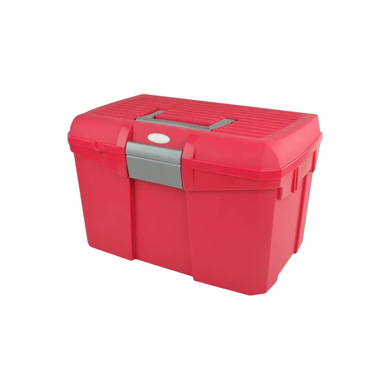 Hippotonic - Coffre de pansage framboise/gris