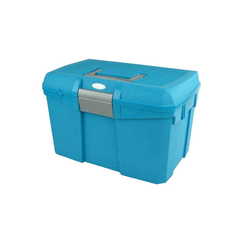 Hippotonic - Coffre de pansage turquoise/gris