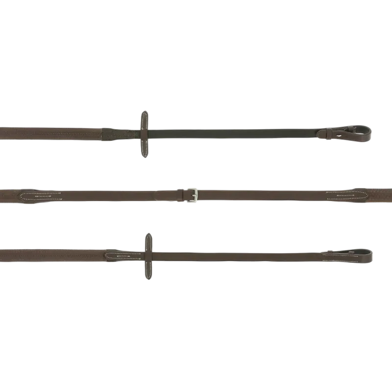 Norton Pro - Rênes caoutchouc havane 16 mm