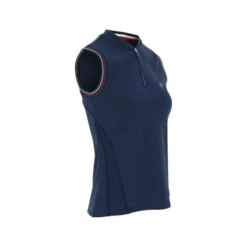Equithème - Polo sans manches femme Mia marine