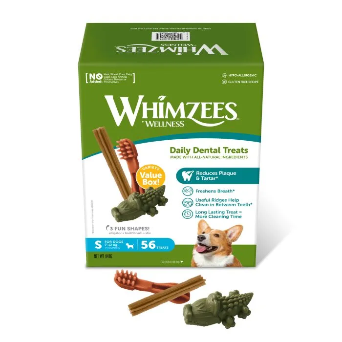 Whimzees Friandises Soin Dentaire Boîte de Variété S Chien