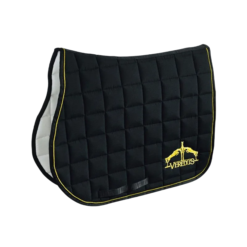Veredus - Tapis de Selle Microfibre Noir / Or