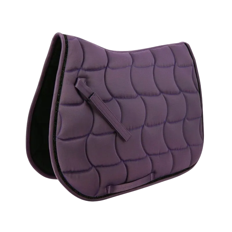 Equithème - Tapis de selle Satin prune