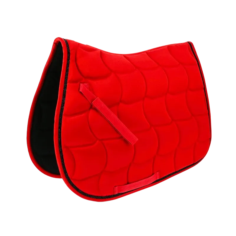 Equithème - Tapis de selle Satin rouge