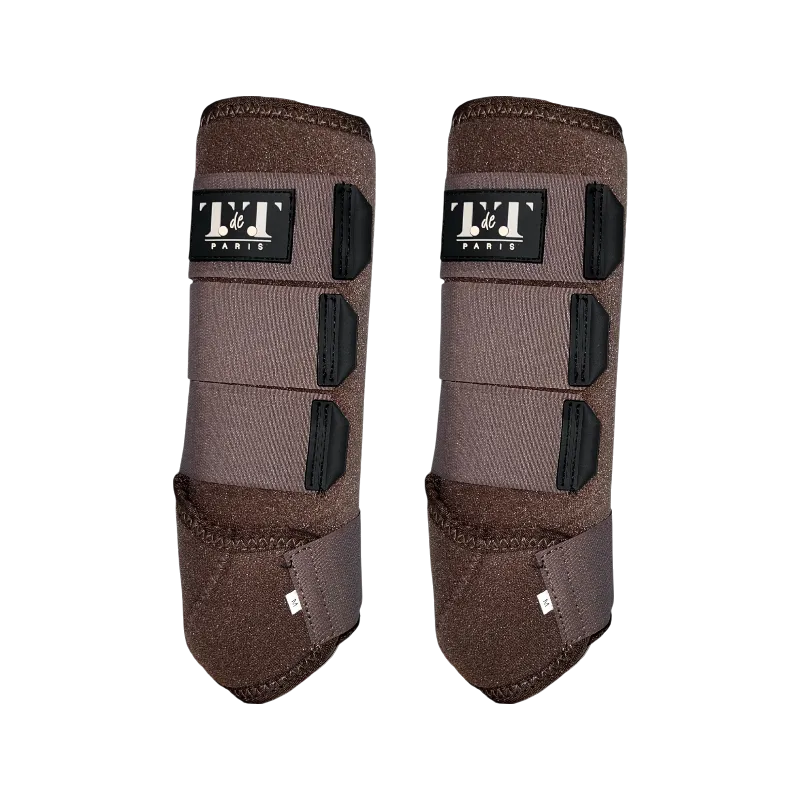 TdeT - Guêtres néoprène marron x2