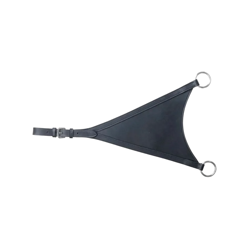 TdeT - Fourche de martingale pleine en cuir noir