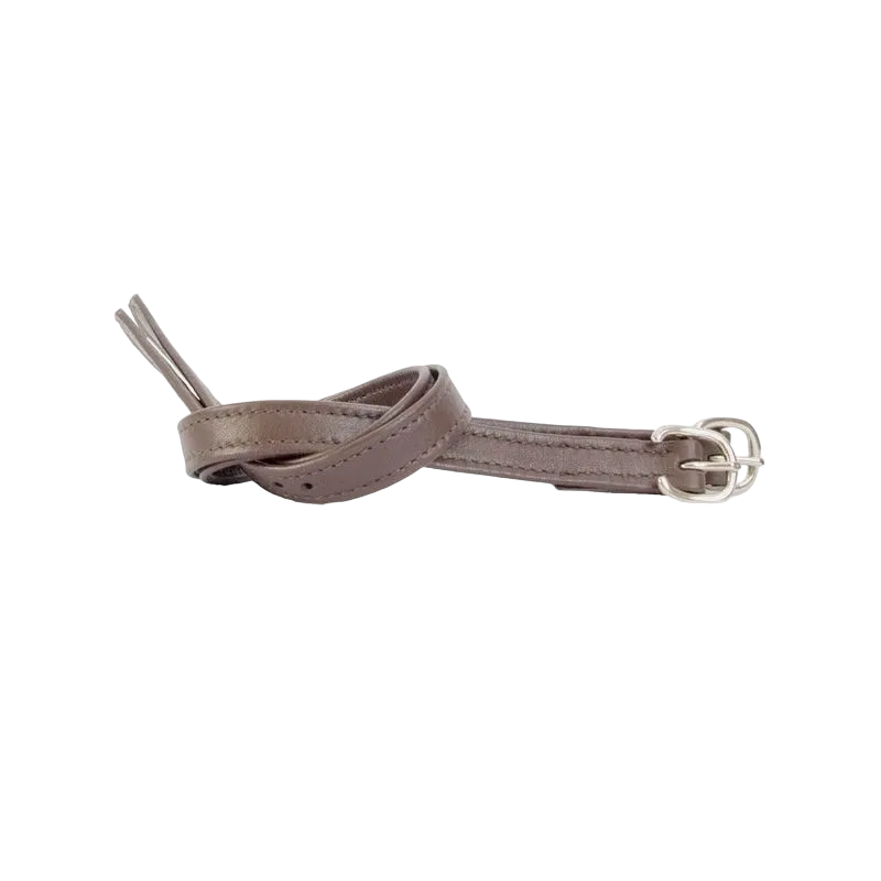 TdeT - Lanières d'éperons en cuir marron foncé