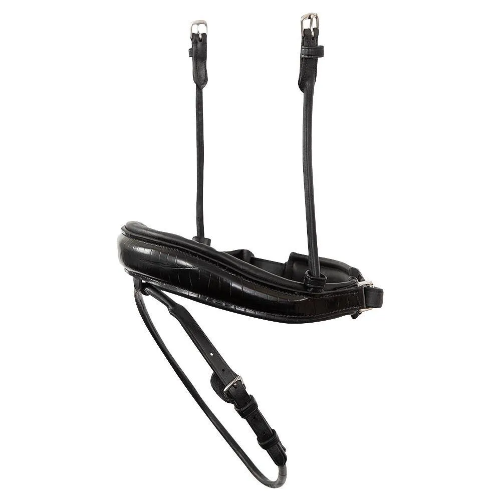 Muserolle cheval double imprimé croco anatomique