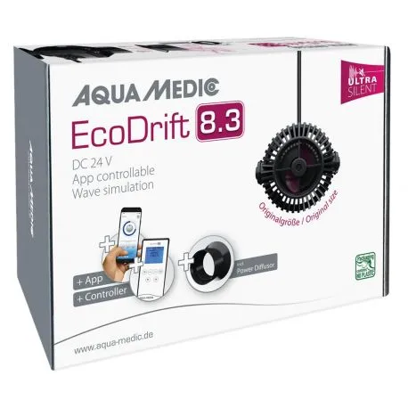 Aqua Medic pompe de brassage EcoDrift 8.3 (800 - 8000 l/h) avec application de contrôle
